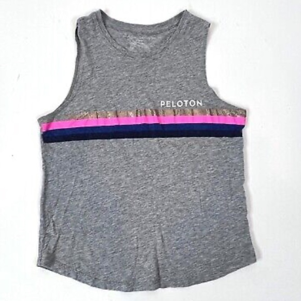 Spiritual Gangster Size Large Gray Peloton collaboration Muscle Tank Top 3203